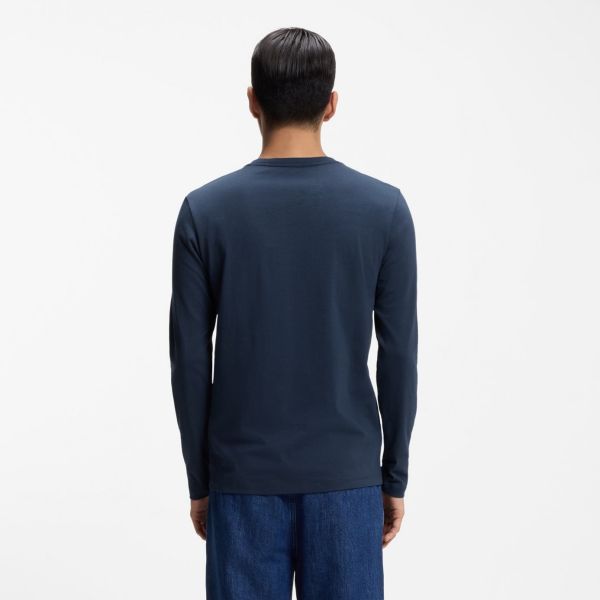 Boss Tacks Longsleeve T-shirt Donker Blauw