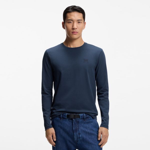 Boss Tacks Longsleeve T-shirt Donker Blauw