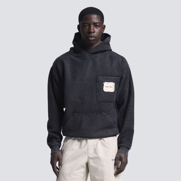 Bram’s Fruit Chest Pocket Hoodie Antraciet