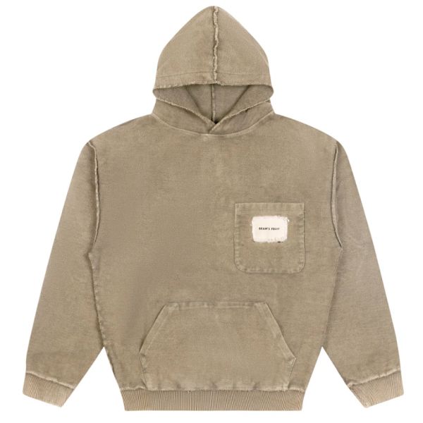 Bram’s Fruit Chest Pocket Hoodie Beige