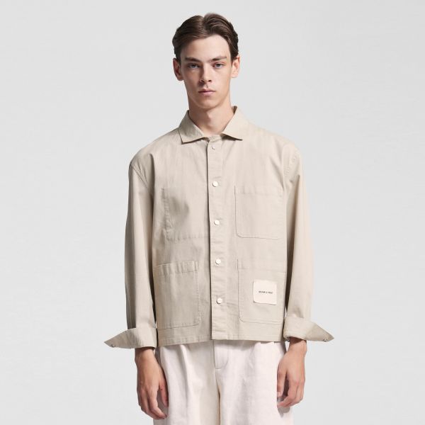 Bram's Fruit Chore Overshirt Beige