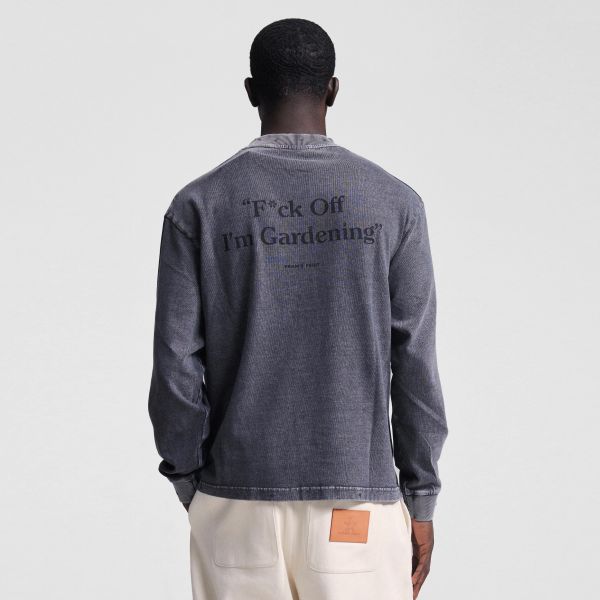 Bram’s Fruit Gardening Distressed Longsleeve T-shirt Antraciet