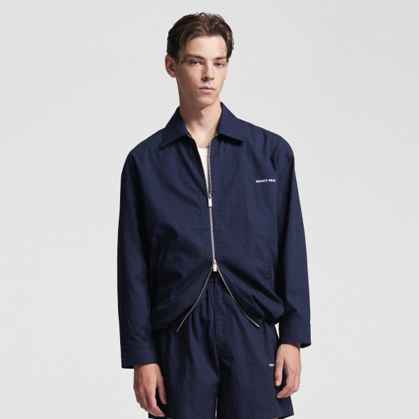 Bram's Fruit Ripstop Text Logo Jack Navy