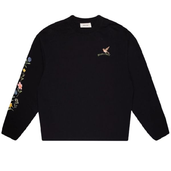 Bram’s Fruit Robin Longsleeve T-shirt Zwart