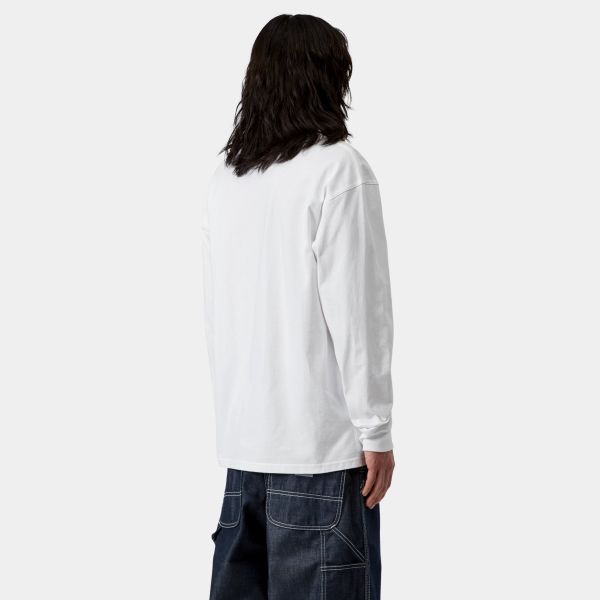 Carhartt WIP American Script Longsleeve T-shirt Wit