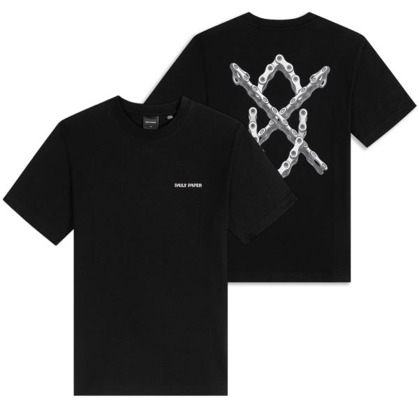 Daily Paper Chain Shield T-shirt Zwart