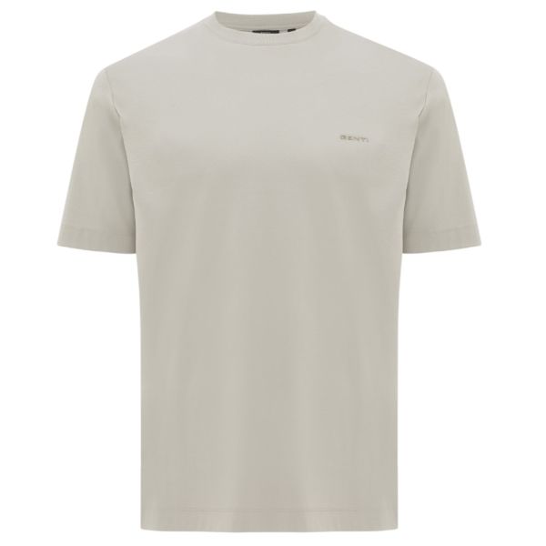 Genti Mercerized Logo T-shirt Beige