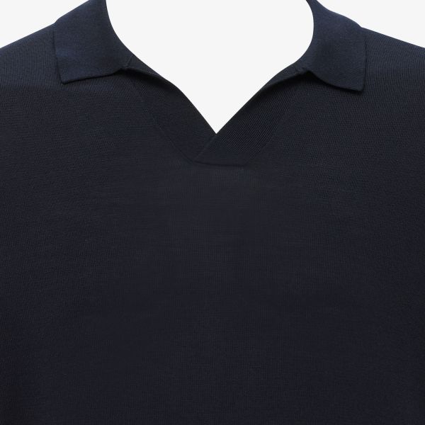 Gentiluomo No Buttons Polo Navy