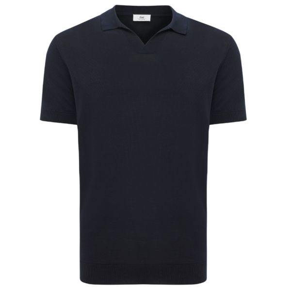 Gentiluomo No Buttons Polo Navy