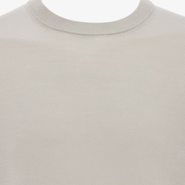 Gentiluomo Round Knitted T-shirt Beige
