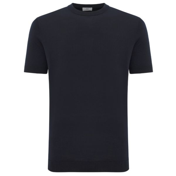 Gentiluomo Round Knitted T-shirt Navy
