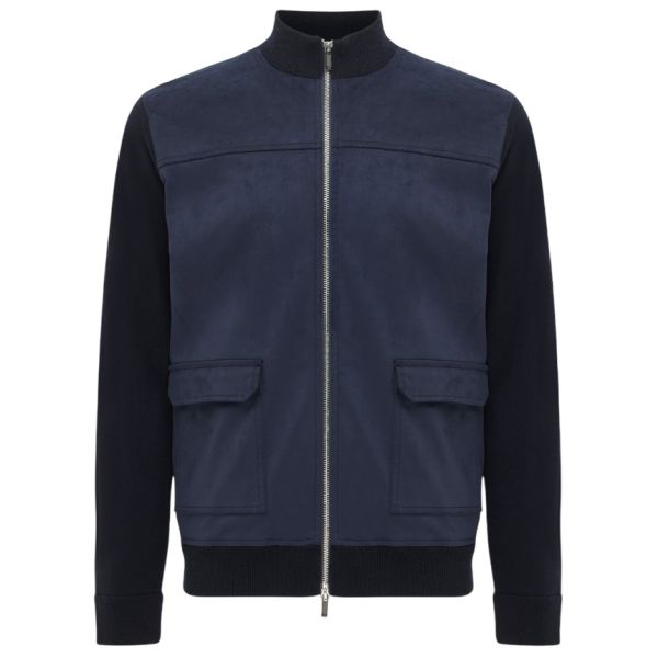 Gentiluomo Wool Zip Jack Navy