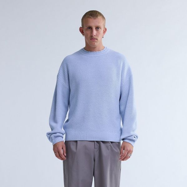 New Amsterdam Surf Association Big Logo Knit Sweater Licht Blauw