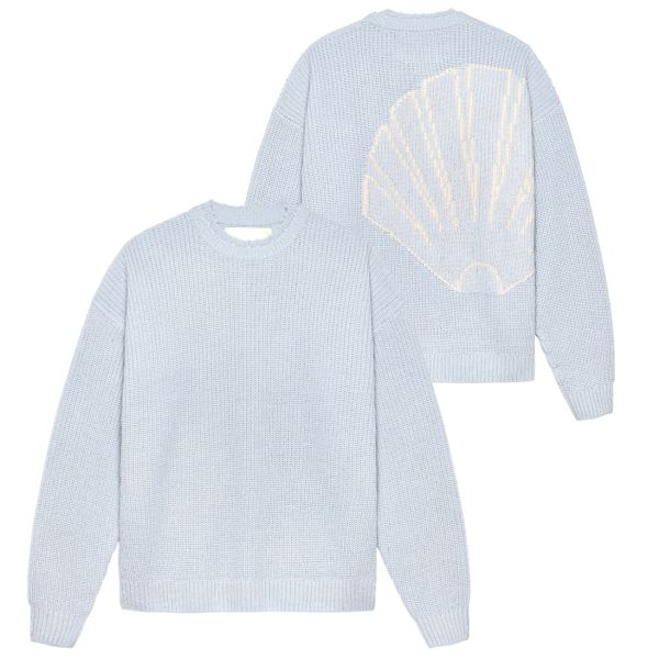 New Amsterdam Surf Association Big Logo Knit Sweater Licht Blauw