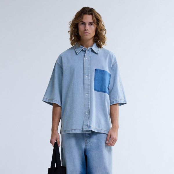 New Amsterdam Surf Association Lyocell Overhemd Blauw