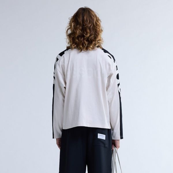 New Amsterdam Surf Association Name Longsleeve T-shirt Beige/Zwart