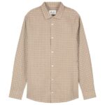 Olaf Checked Seersucker Overhemd Beige