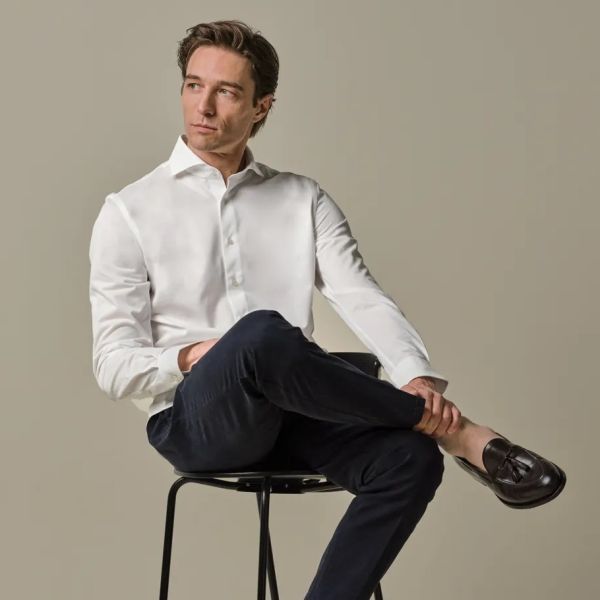 Profuomo Slim Fit Overhemd Wit