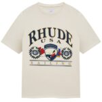 Rhude USA Sailing Icon T-shirt Off White