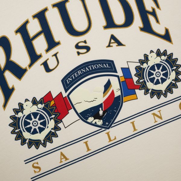 Rhude USA Sailing Icon T-shirt Off White