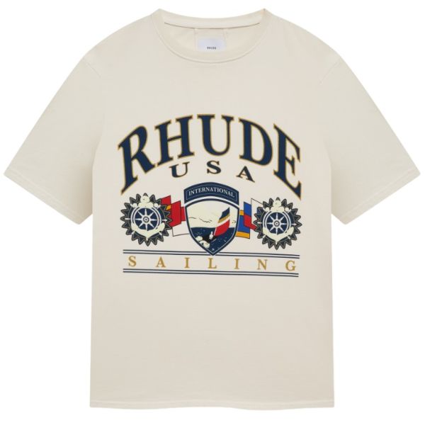 Rhude USA Sailing Icon T-shirt Off White