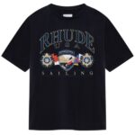 Rhude USA Sailing Icon T-shirt Zwart