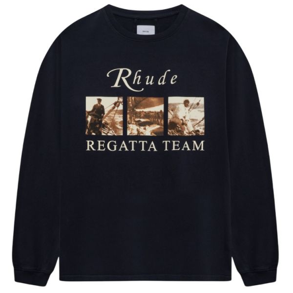 Rhude USVI Regatta Tour Longsleeve T-shirt Zwart