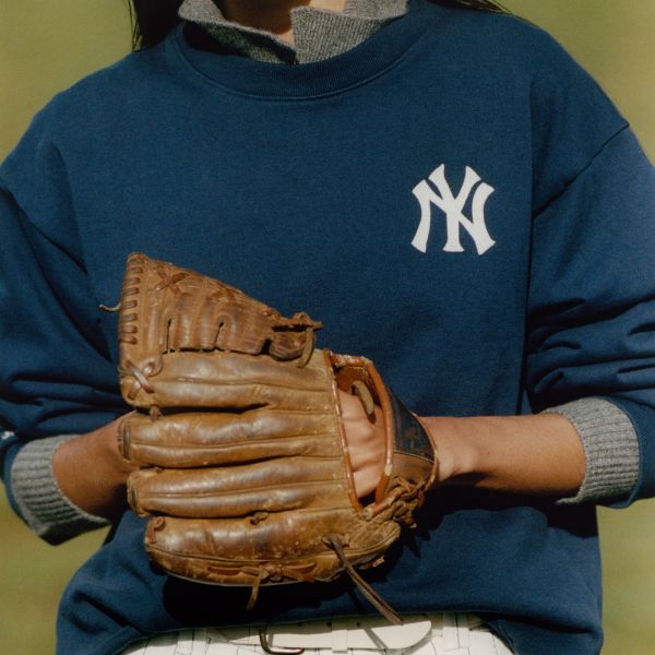 Sporty & Rich Heritage Yankees Serif Sweater Navy