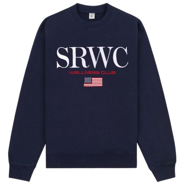 Sporty & Rich Nautical Embroidered Sweater Navy