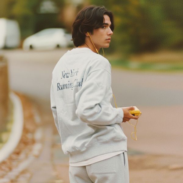 Sporty & Rich Run Club Sweater Grijs