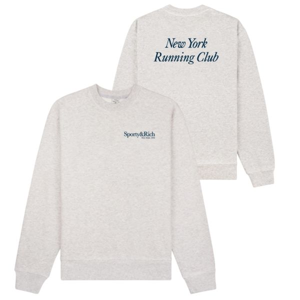 Sporty & Rich Run Club Sweater Grijs