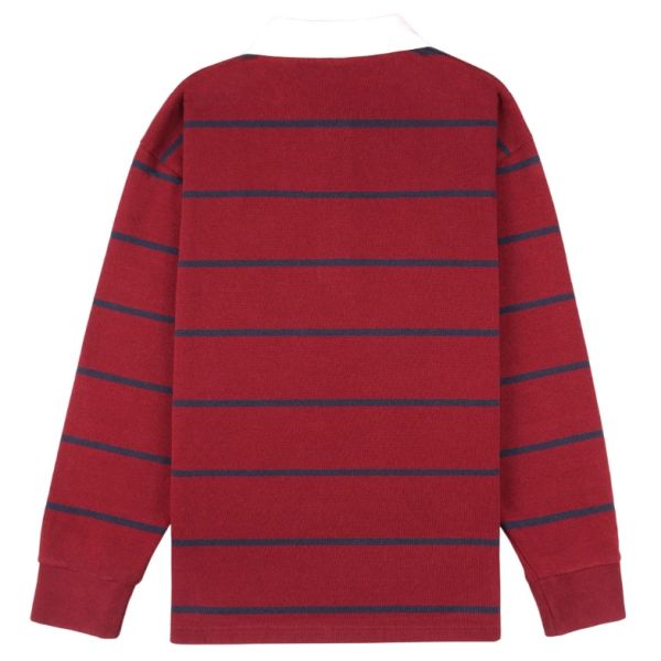 Sporty & Rich Serif Logo Rugby Polo Bordeaux