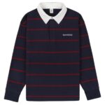 Sporty & Rich Serif Logo Rugby Polo Navy