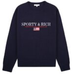 Sporty & Rich S&R Nautical Cotton Sweater Navy