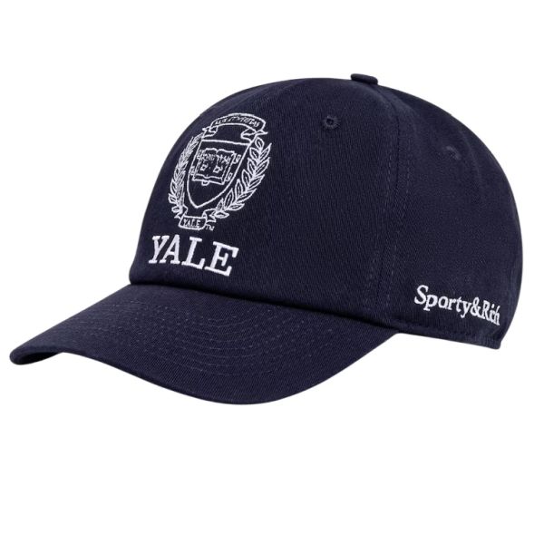Sporty & Rich Yale Crest Cap Navy