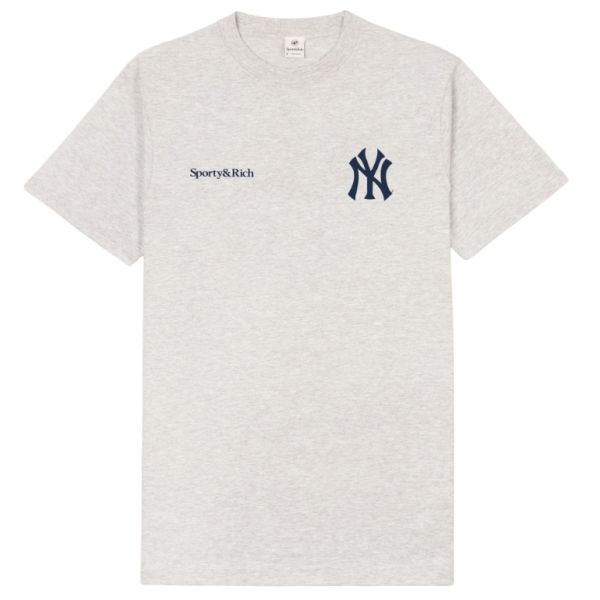 Sporty & Rich Yankees Curve T-shirt Grijs