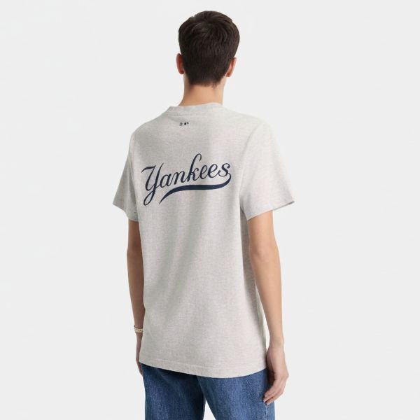 Sporty & Rich Yankees Curve T-shirt Grijs