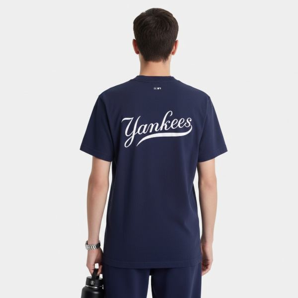 Sporty & Rich Yankees Curve T-shirt Navy