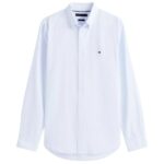 Tommy Hilfiger Core Hairline Popline Overhemd Licht Blauw