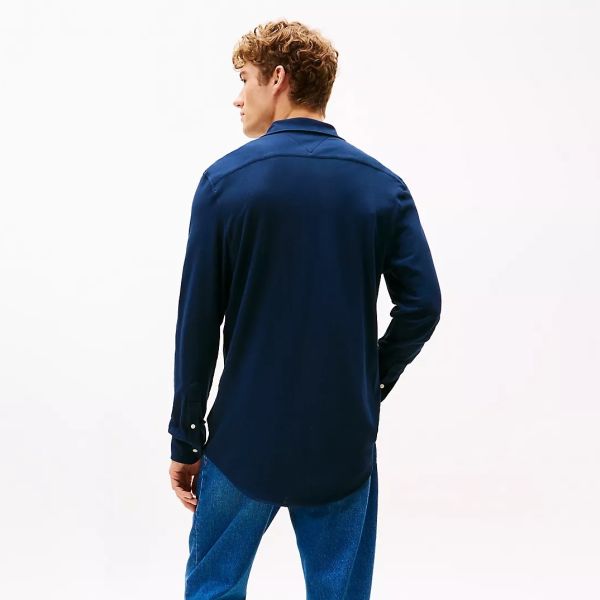 Tommy Hilfiger Knit Pique Feather Overhemd Navy