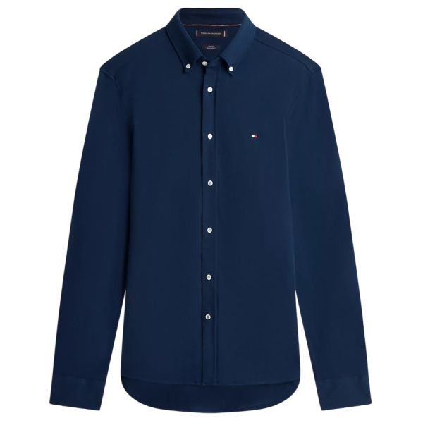 Tommy Hilfiger Knit Pique Feather Overhemd Navy