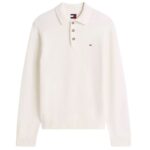 Tommy Jeans Slim Essential Polo Sweater Off White
