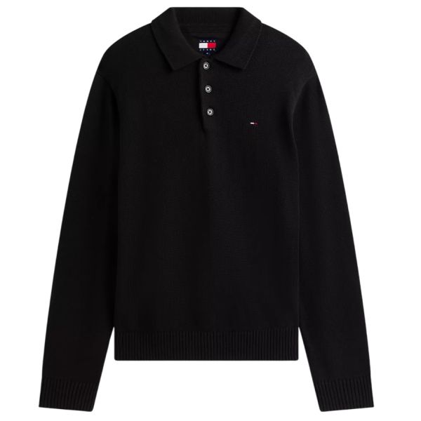 Tommy Jeans Slim Essential Polo Sweater Zwart