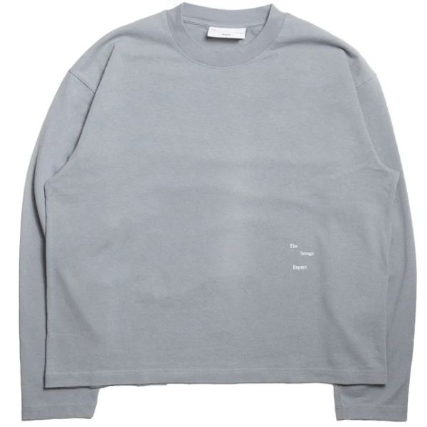 The Savage Report Logo Bar Longsleeve T-shirt Grijs