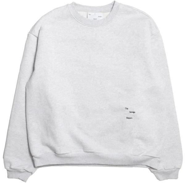 The Savage Report Logo Bar Sweater Grijs