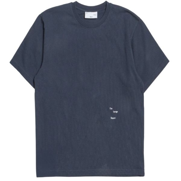 The Savage Report Logo Bar T-shirt Navy