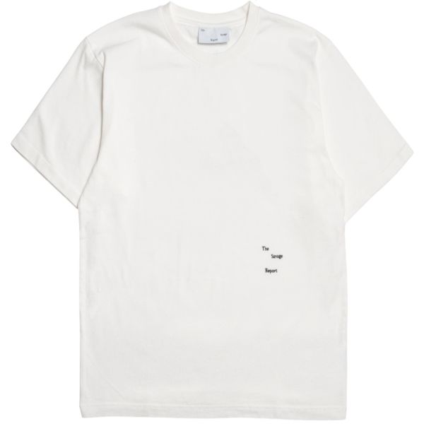 The Savage Report Logo Bar T-shirt Off White