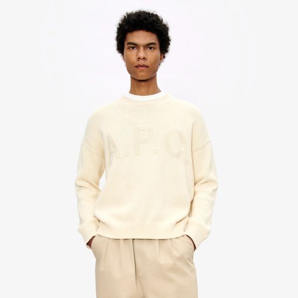 A.P.C. Leo Pullover Sweater Off White