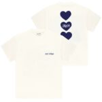 Arbor Antwerp Blue Triple Hearts T-shirt Wit