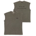 Bram’s Fruit Gardening Distressed Sleeveless T-shirt Antraciet